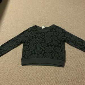 grey rose cropped sweater